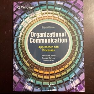 Organizational Communication: Approaches and Processes (8th Ed.) textbook.  New